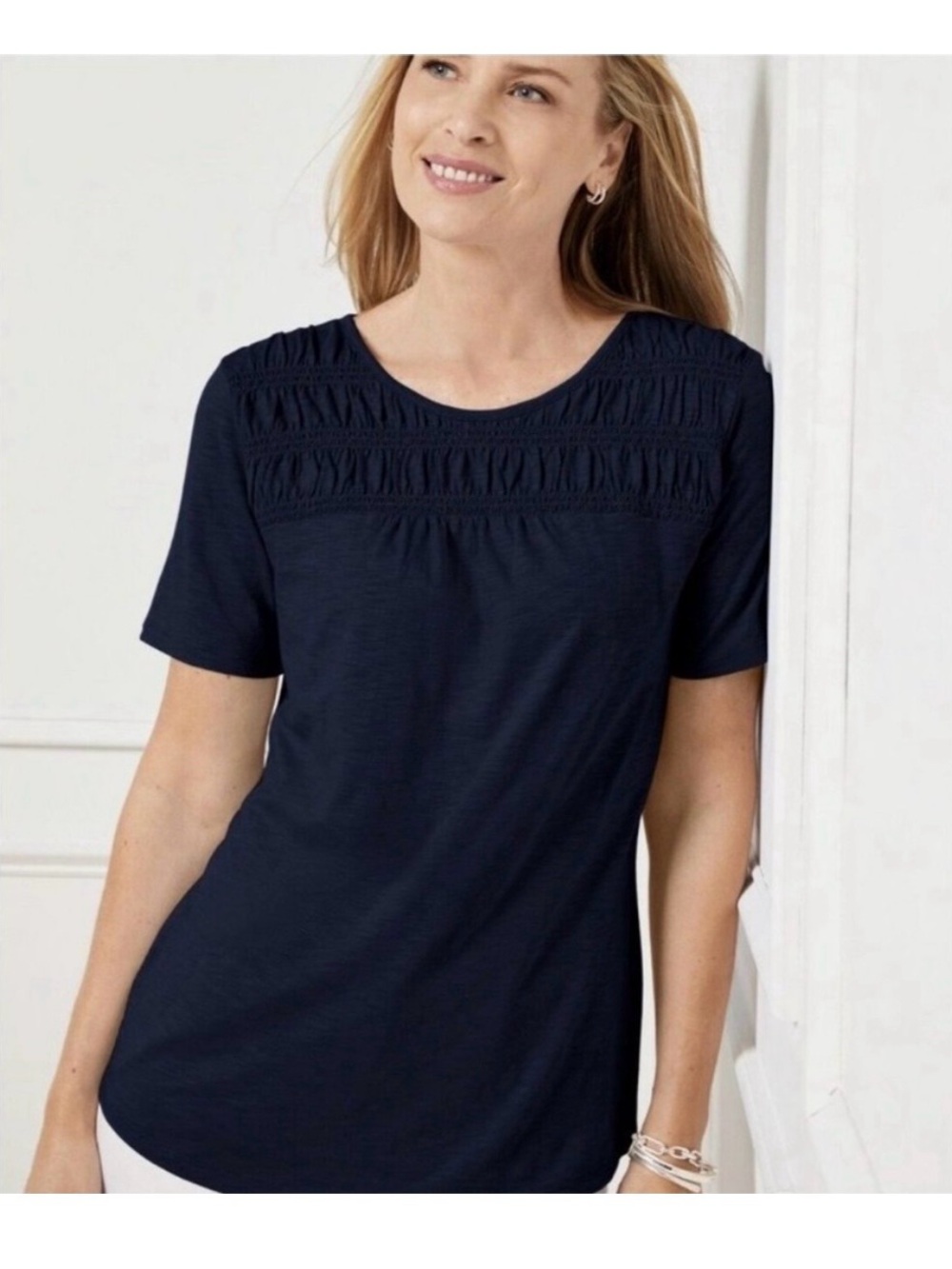 Talbots Midnight Navy Blue T-Shirt XS